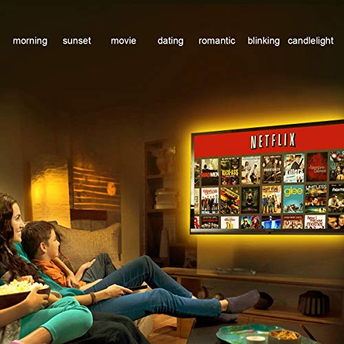 Tira LED TV 3.5 M, Bias Lighting para TV de 50-65 pulgadas, RGB de 11.5 pies, kit con mando a distancia, Bias Lighting de 5050 LED para HDTV