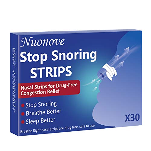 Tiras Nasales, Nasal Strips, Tiras Nasales Antironquidos, Premium que evitan la apnea del sueño y la Congestión Nasal, 30 PCS