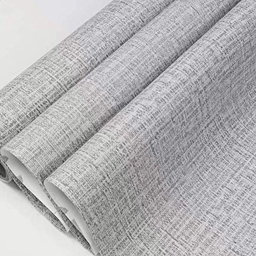 TJLMCORP-Papel tapiz autoadhesivo de tela, cocina, protector contra salpicaduras, pegatinas de pared, adhesivo para puerta, revestimientos para encimeras (40 cm x 300 cm, 15,7"x 118"gris)