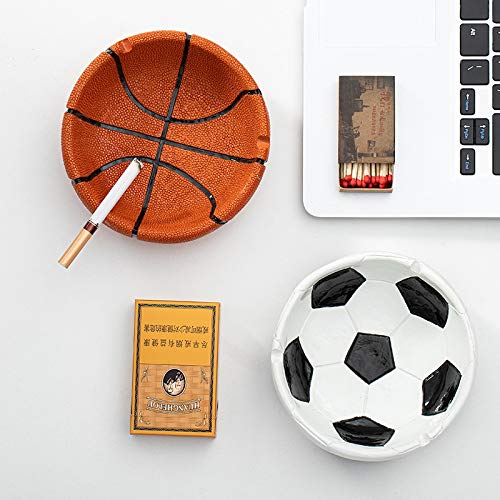 TJLSS Cenicero de cerámica, Cenicero for Coche, cocodrilo Cenicero, Cenicero, Baloncesto y fútbol Creativo Decoraciones caseras (Color : A)