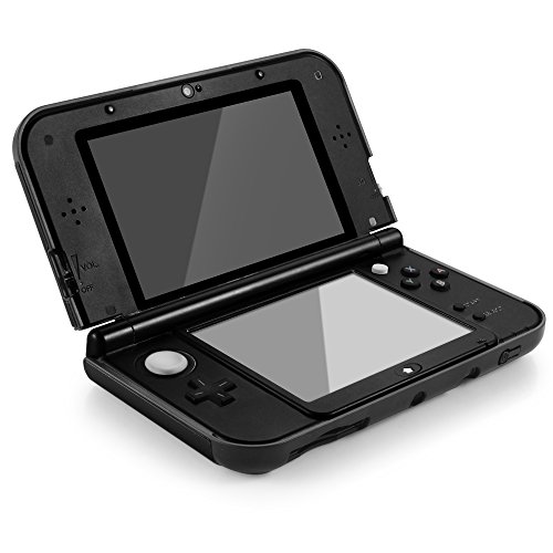 TNP New 3DS Funda (Negro)- Plástico + Aluminio Full Body - carcasa rígida con carcasa para New Nintendo 3DS 2015