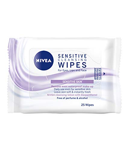 Toallitas de limpieza facial Nivea Daily Essentials para piel sensible, paquete de 6 unidades, 150 toallitas en total