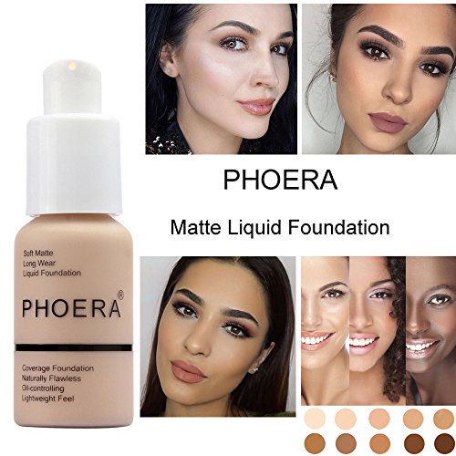 Toamen Nuevas Promociones! 30 ml PHOERA Mate Control de aceite Corrector Líquido Fundación (A)