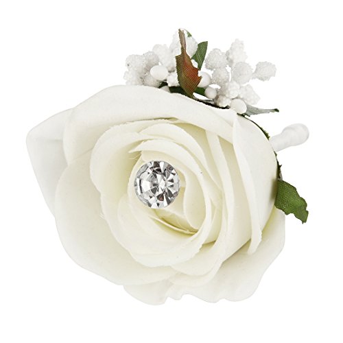 Tocado con flor para muñeca y flor para el ojal para boda o graduación