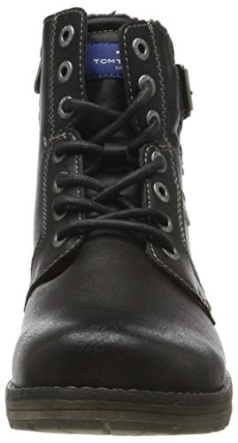 Tom Tailor 7980806, Botas Clasicas para Hombre, Negro (Black 00001), 43 EU