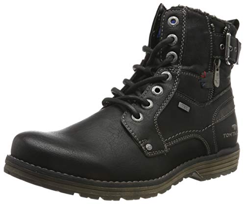 Tom Tailor 7980806, Botas Clasicas para Hombre, Negro (Black 00001), 43 EU