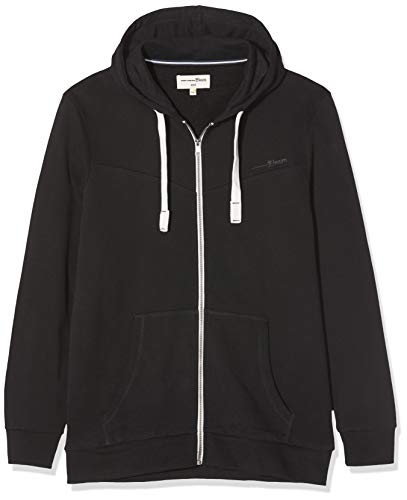 Tom Tailor Denim Hoody Chaqueta Deportiva, Negro (Black 29999), S para Hombre