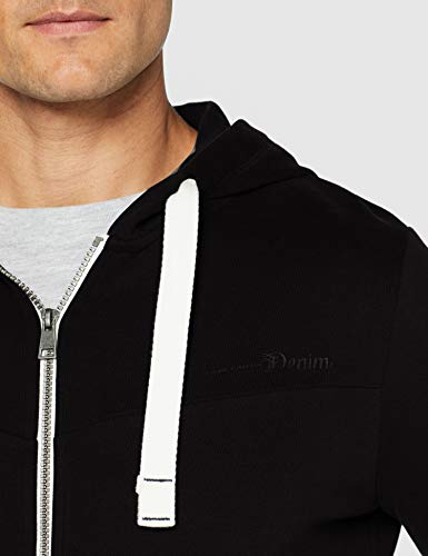 Tom Tailor Denim Hoody Chaqueta Deportiva, Negro (Black 29999), S para Hombre