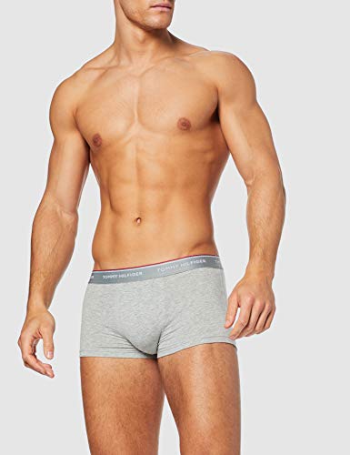 Tommy Hilfiger 3p Lr Trunk Boxer, Negro (Black/White/Grey Heather 004), XL (Pack de 3) para Hombre