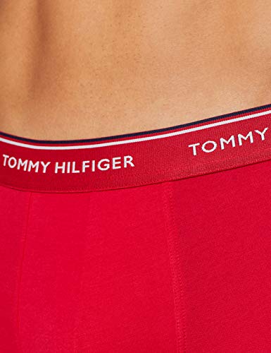 Tommy Hilfiger 3p Trunk, Blanco (White/Tango Red/Peacoat 611), Large (Pack de 3) para Hombre