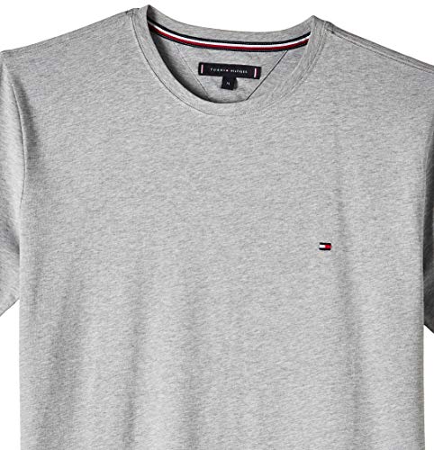 Tommy Hilfiger Core Stretch Slim Cneck tee Camiseta, Gris (Cloud Htr 501), Small para Hombre