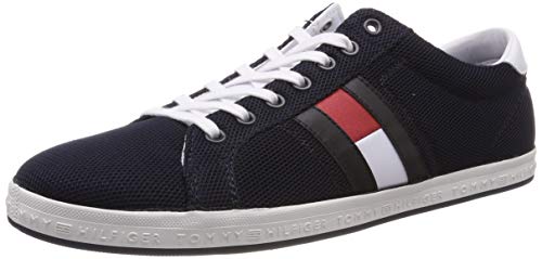 Tommy Hilfiger Essential Flag Detail Sneaker, Zapatillas para Hombre, Azul (Midnight 403), 43 EU