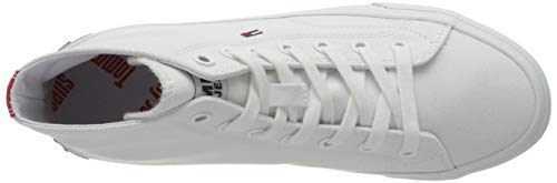 Tommy Hilfiger Essential Mid-Top Trainers, Zapatillas Deportivas para Mujer, Blanco (White Ybs), 38 EU