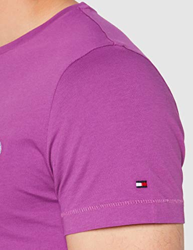 Tommy Hilfiger Hilfiger Applique tee Top Deportivo, Morado (Hyacinth Violet 526), Medium para Hombre