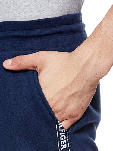 Tommy Hilfiger Repeat Logo Tape Joggers Pantalones Deportivos, Azul (Navy Blazer), Small para Hombre