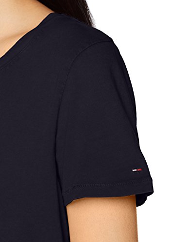 Tommy Hilfiger Stamp Logo Camiseta, Azul (Black Iris 002), Medium para Mujer