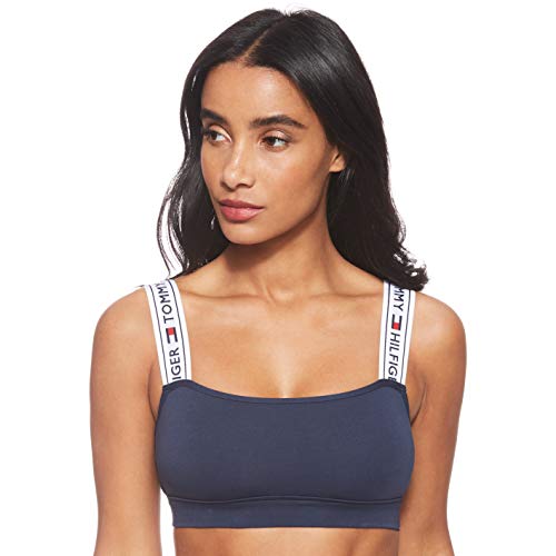 Tommy Hilfiger Sujetador Estilo Bralette, Azul (Navy Blazer 416), Small para Mujer