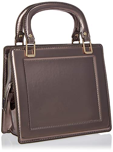 Tommy Hilfiger - Th Fashion Crossover Metallic, Bolsos bandolera Mujer, Multicolor (Black Silver), 8.5x16.7x18.8 cm (W x H L)