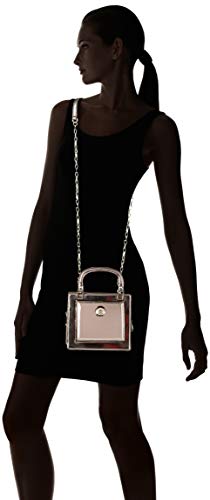 Tommy Hilfiger - Th Fashion Crossover Metallic, Bolsos bandolera Mujer, Multicolor (Black Silver), 8.5x16.7x18.8 cm (W x H L)