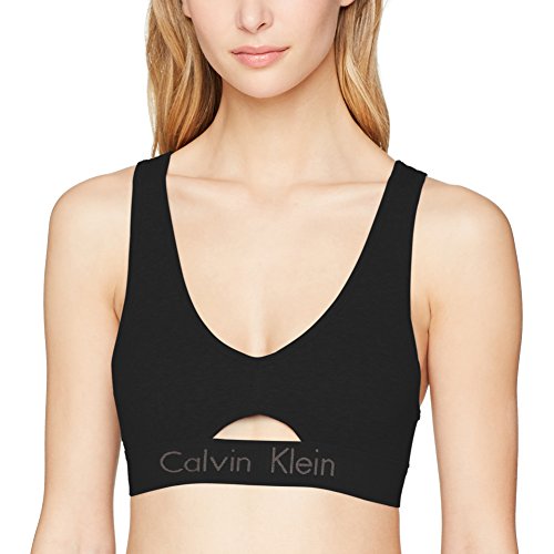 Tommy Hilfiger Unlined Bralette Sujetador sin Aros, Negro (Black 001), Large para Mujer