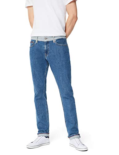 Tommy Jeans Hombre Tjm Scanton Heritage Slim Jeans, Azul (TJ DENIM COLORBLOCK 1A4), W32/L30
