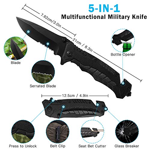 TOMSHOO 60Pcs 23 Tipos de Primeros Auxilios de Emergencia kit de Supervivencia Herramientas de Primeros Auxilios para Acampar Senderismo caza Pesca