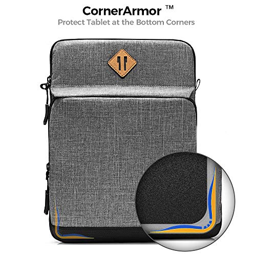 tomtoc 11" Bolso Portátil de Hombro para 11" New iPad Pro, 10,5" New iPad Air 2019, 10,5 iPad Pro, 9,7 iPad, Microsoft Surface Go, Samsung Galaxy Tablet, Ajusta Apple Lápiz y Smart Keyboard, Gris