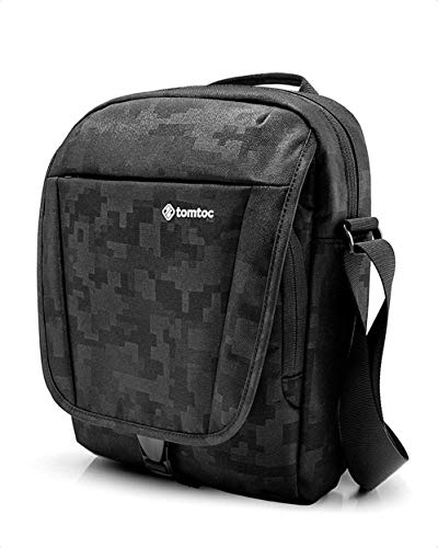 tomtoc Bolso Bandolera para 10,5" iPad Air 2019 | 11" iPad Pro 2018, Almacenamiento Grande de Viaje, Correa de Hombro Bolsillo de Accesorio, Bloqueo RFID para Tarjeta de Crédito, Impermeable, Negro