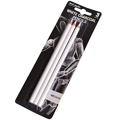 TONGQINH Set de lápices de carbón blanco, Professional Sketch Carbon Pen, 3 paquetes