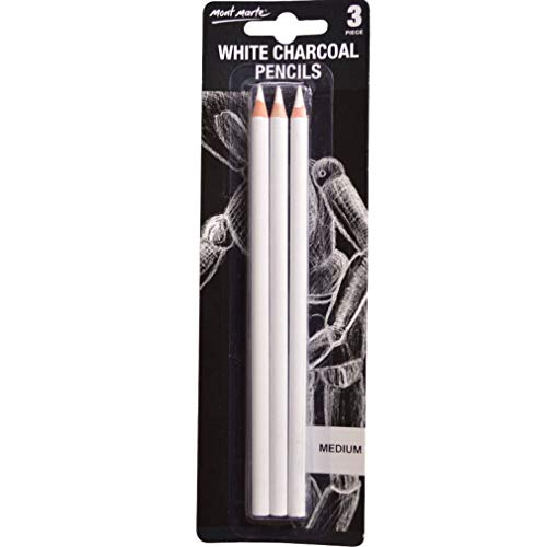 TONGQINH Set de lápices de carbón blanco, Professional Sketch Carbon Pen, 3 paquetes