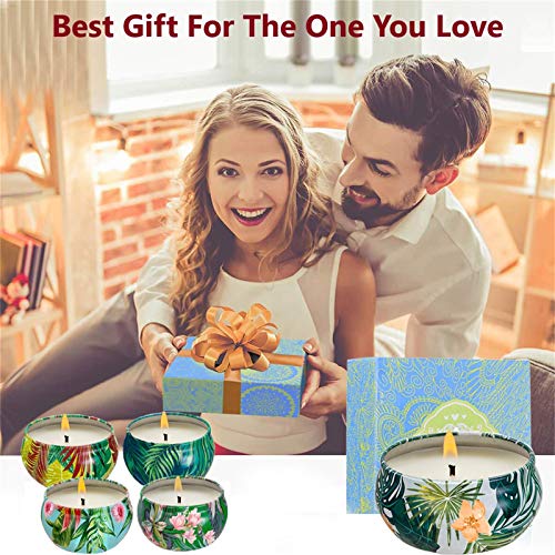 Tonsooze Vela Perfumadas, 8 Regalo de Velas Perfumadas Velas Perfumada Vainilla, Cera de Soja Natural para Relajación y Alivio de Estrés Aromaterapia Decoración Regalo para cumpleaños, Bodas y Navidad