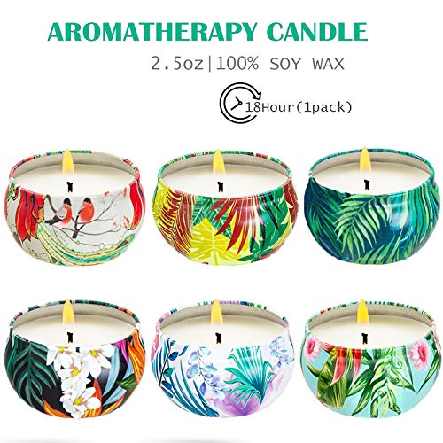 Tonsooze Vela Perfumadas, 8 Regalo de Velas Perfumadas Velas Perfumada Vainilla, Cera de Soja Natural para Relajación y Alivio de Estrés Aromaterapia Decoración Regalo para cumpleaños, Bodas y Navidad