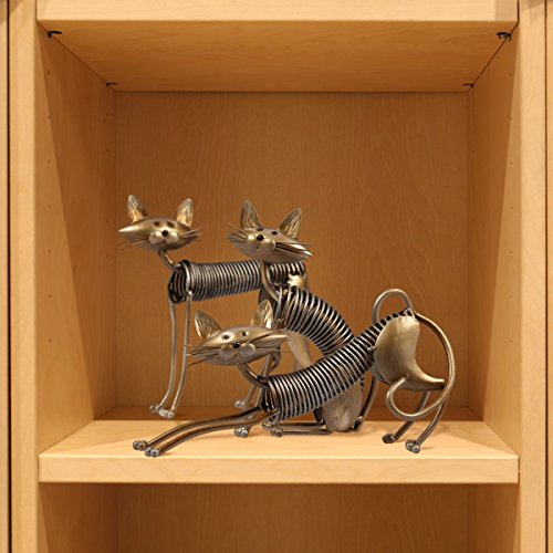 Tooarts Escultura de hierro toro estatuilla adorno animal Tipo 1