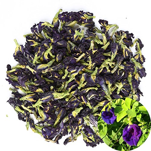 TooGet Flores de Guisante de Mariposa Puras Secas, Clitoria ternatea Natural Té Azul de Hierbas al por Mayor, Grado Superior - 60g TooGet Flores de Guisante de Mariposa Puras Secas, Clitoria ternatea Natural Té Azul de Hierbas al por Mayor, Grado Superior - 60g