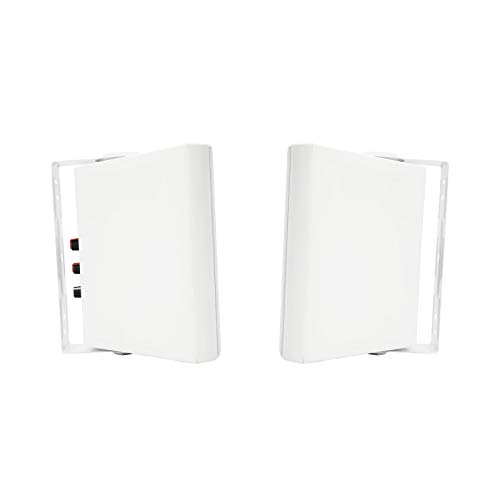 Tooq TQOWS-01W - Altavoces de Pared autoamplificados, Potencia de Salida RMS: 2x30W, frecuencia: 70HZ-16KHZ, 2xRCA, 1x Jack 3.5, reguladores de Volumen, Blanco