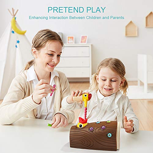 TOP BRIGHT Juguetes Magnéticos para Niños Pequeños, Juego de Captura y Alimentación, Juguetes de Habilidades Motoras Finas, Regalos de Aprendizaje Temprano para Niñas y Niños de 2 Años