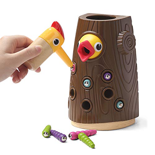 TOP BRIGHT Juguetes Magnéticos para Niños Pequeños, Juego de Captura y Alimentación, Juguetes de Habilidades Motoras Finas, Regalos de Aprendizaje Temprano para Niñas y Niños de 2 Años