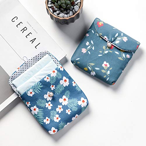 TOPBATHY 2 Piezas Bolsa de Servilletas Sanitarias Bolsa de Almacenamiento Almohadilla Sanitaria Organizador Bolsa Monedero Toalla Sanitaria Contenedor para Mujer Verde)