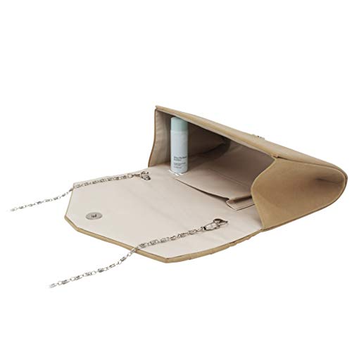 TOPKEAL Bolso de la Cena de Terciopelo de Embrague Cuadrado Color Liso Cóctel Geométrico Bolso de Fiesta para Mujer