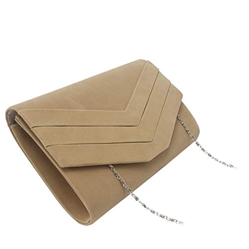 TOPKEAL Bolso de la Cena de Terciopelo de Embrague Cuadrado Color Liso Cóctel Geométrico Bolso de Fiesta para Mujer