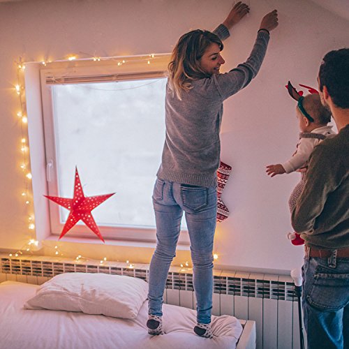 TOPLUS Cadena de luces LED Blanco Cálido, 10m 100 Leds, IP65 Impermeable, Alambre de Cobre para Decoración, Conexión USB, 5V