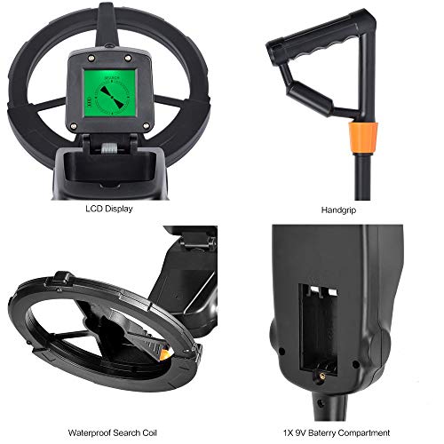 TOPQSC Detector de Metales avanzado Treasure Finder Pro Detector, Detector de Metales de Mano liviano para niños, 10-100 cm Profundidad de detección Sensibilidad Ajustable y Volumen Gold Digger