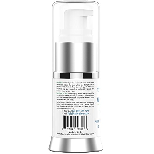 Total Activation anti arrugas milagro eye gel anti aging suero de colágeno y tóner para los hombres y las mujeres 0,5 onza