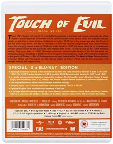 Touch of Evil (1958) (Masters of Cinema) [Blu-ray] [Reino Unido]