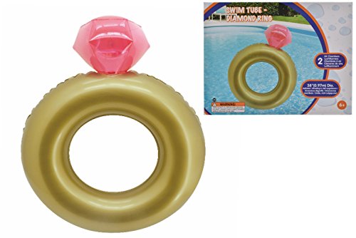 Toyland® Giant Inflatable Diamond Ring Pool & Swim Ring