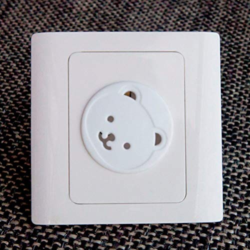 Toys & Sports - 10pcs Lot White Protective Children Electrical Safety Socket Cover Cap Cartoon Bear Two Phase Baby - Girls Computers Accessories Sports Technology Electronics Cell Phones Garde