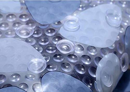 Traann Tappetino da Doccia Antiscivolo, Angolo con Ventose e Foro di Scarico Alfombra de baño Cuadrada de PVC para Peces 38 * 69 cm