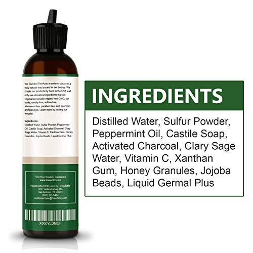 Tratamiento facial natural para eliminar el acné y limpiar la piel, jabón castillo de azufre, carbón vegetal, vitamina C, menta de menta, hombres y mujeres, adolescentes, sensible y sin perfume.