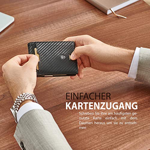 TRAVANDO Cartera con Pinza para Billetes New York Bloqueo RFID Seguridad tarjetera Hombre