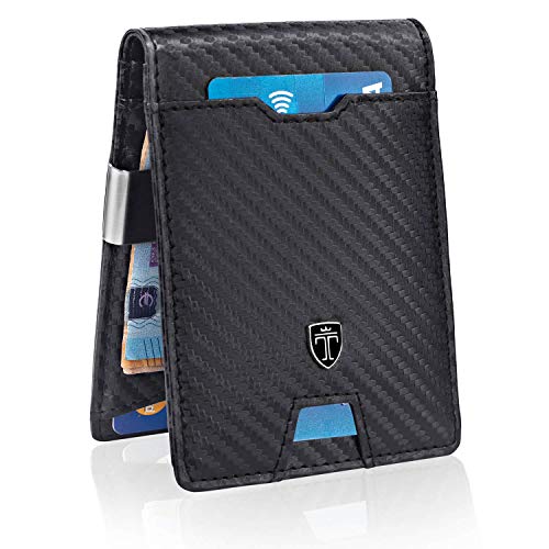 TRAVANDO Cartera con Pinza para Billetes New York Bloqueo RFID Seguridad tarjetera Hombre